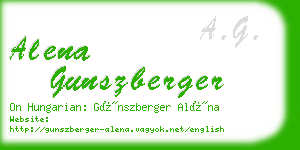 alena gunszberger business card